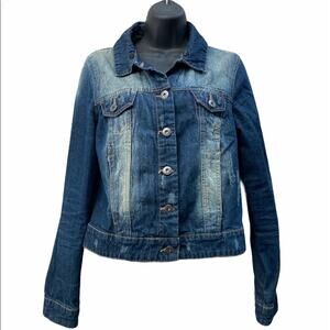 Liquid Jeans Distressed Jean Jacket Women’s Medium